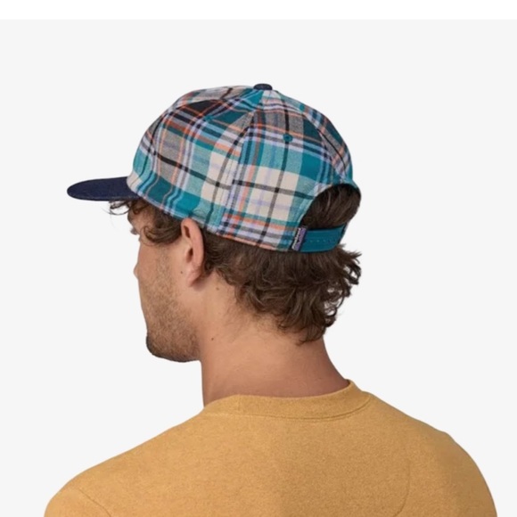 Patagonia Men’s Range Casual Belay Blue and Green Hat Plaid Design OS - Picture 6 of 6